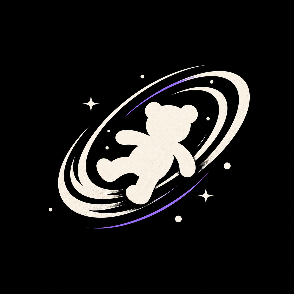 Swirkly floating teddy and galaxy mark